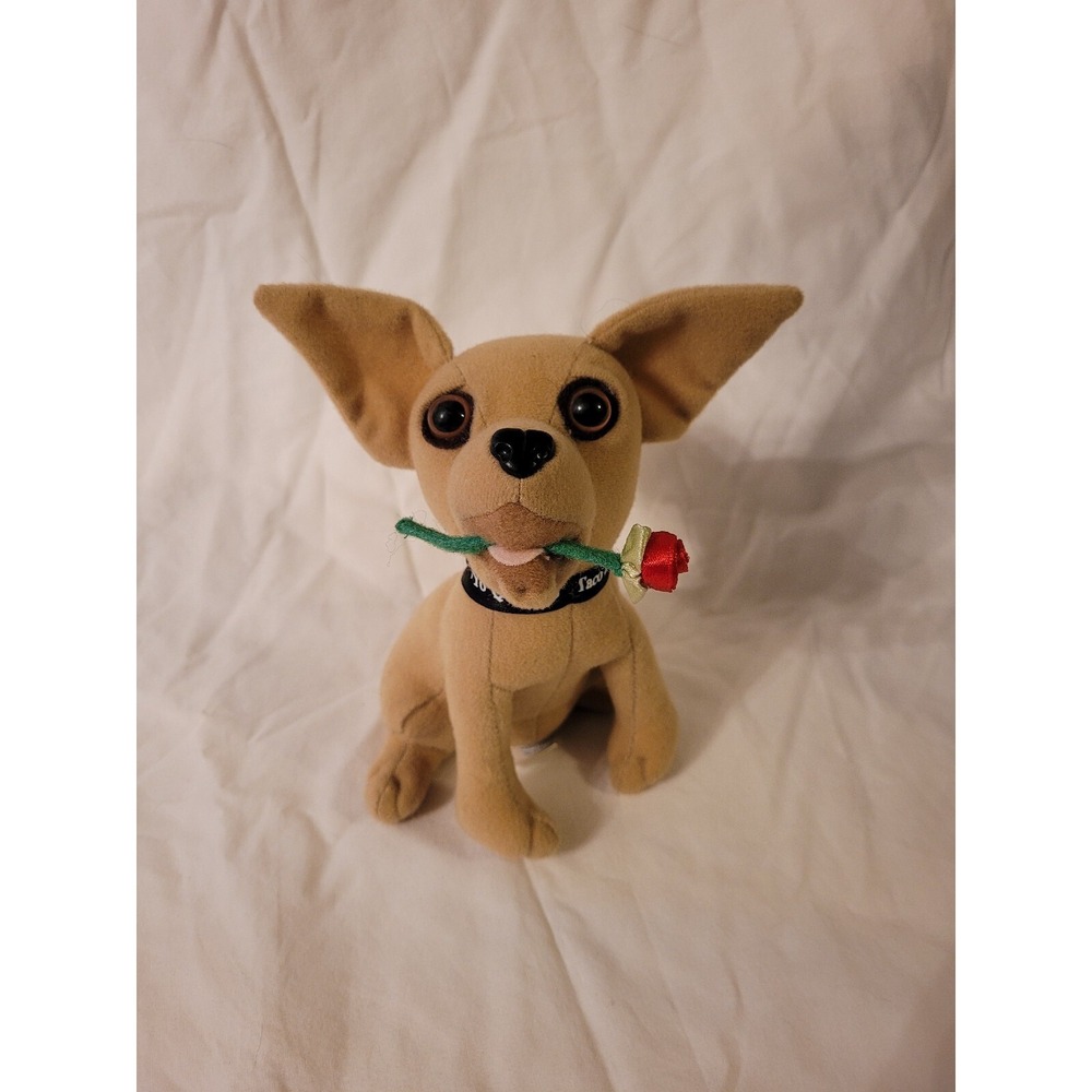 Vintage Yo Quiero Taco‎ Bell Plush Chihuahua With Rose
